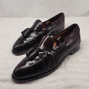 BROOKS BROTHERS ENGLISH TASSEL BURGUNDY VTG LOAFERS NEW WELT SOLES MENS 9.5 GUC